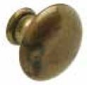 Carton knob, antique brass