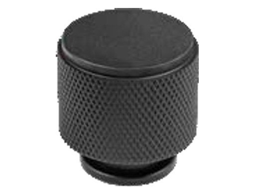 Knurled bar knob, black