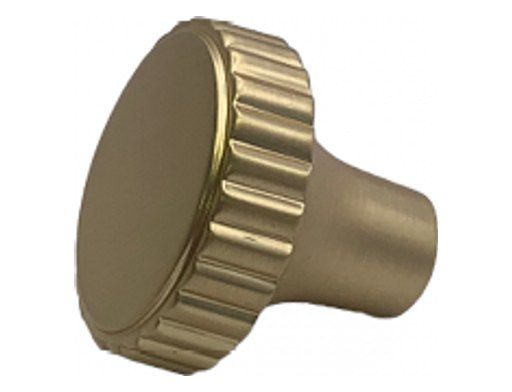 Reed knob, brushed brass